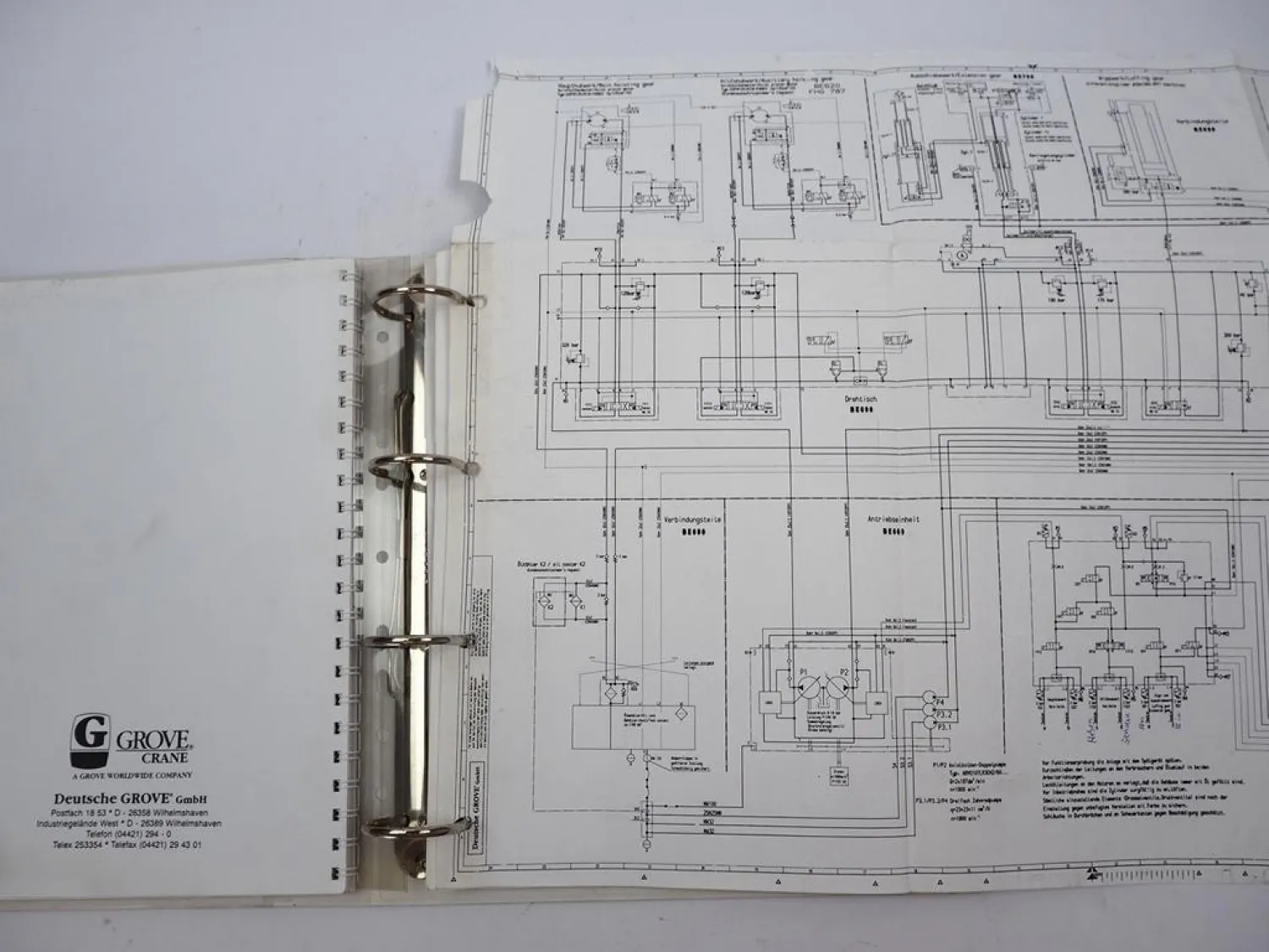 Grove GMK 5130-L Mobilkran Wartungsanleitung Schaltplan Hydraulik Elektrik 1997