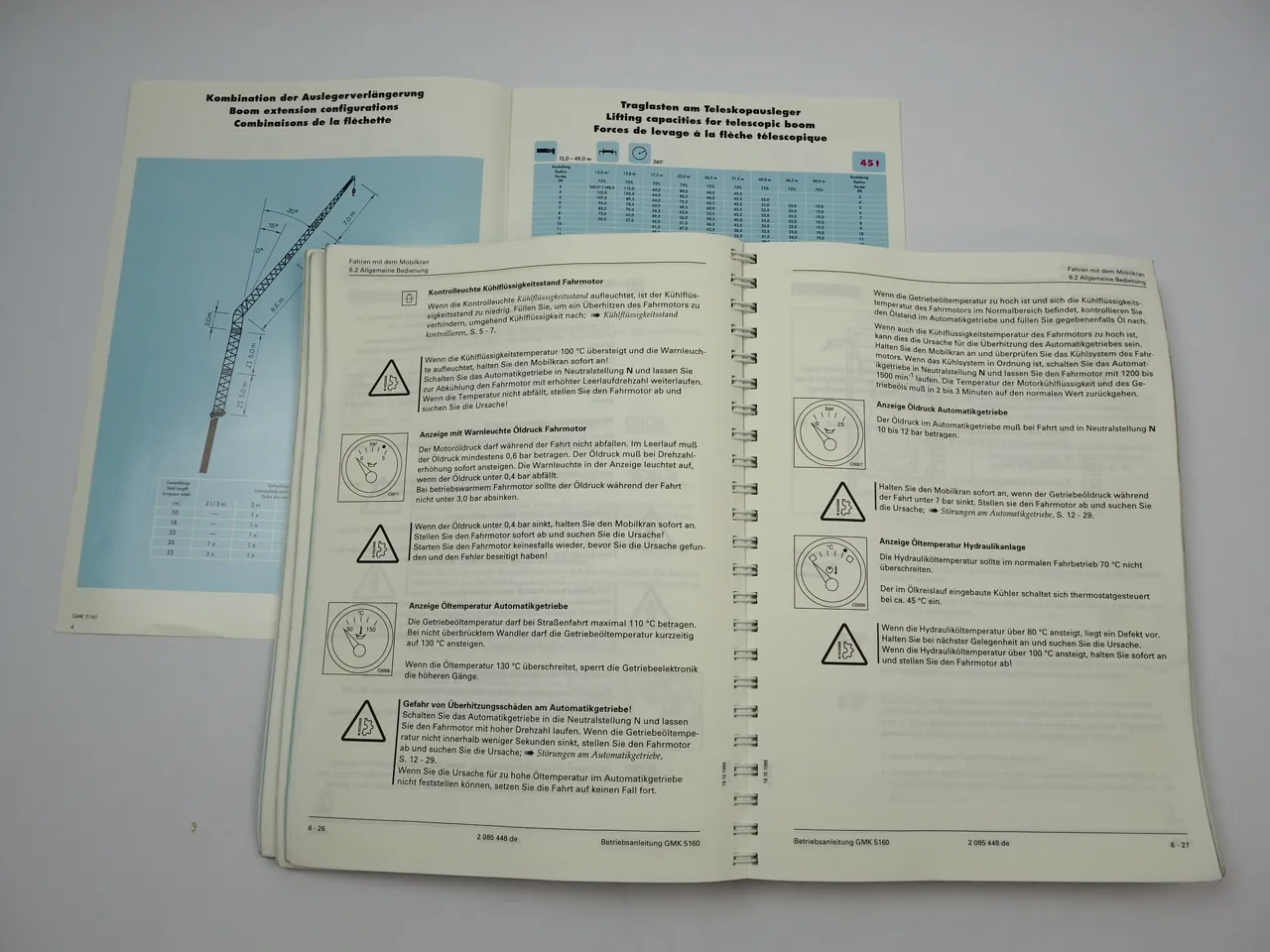 Grove GMK 5160 Mobilkran Betriebsanleitung Technische Daten 1996
