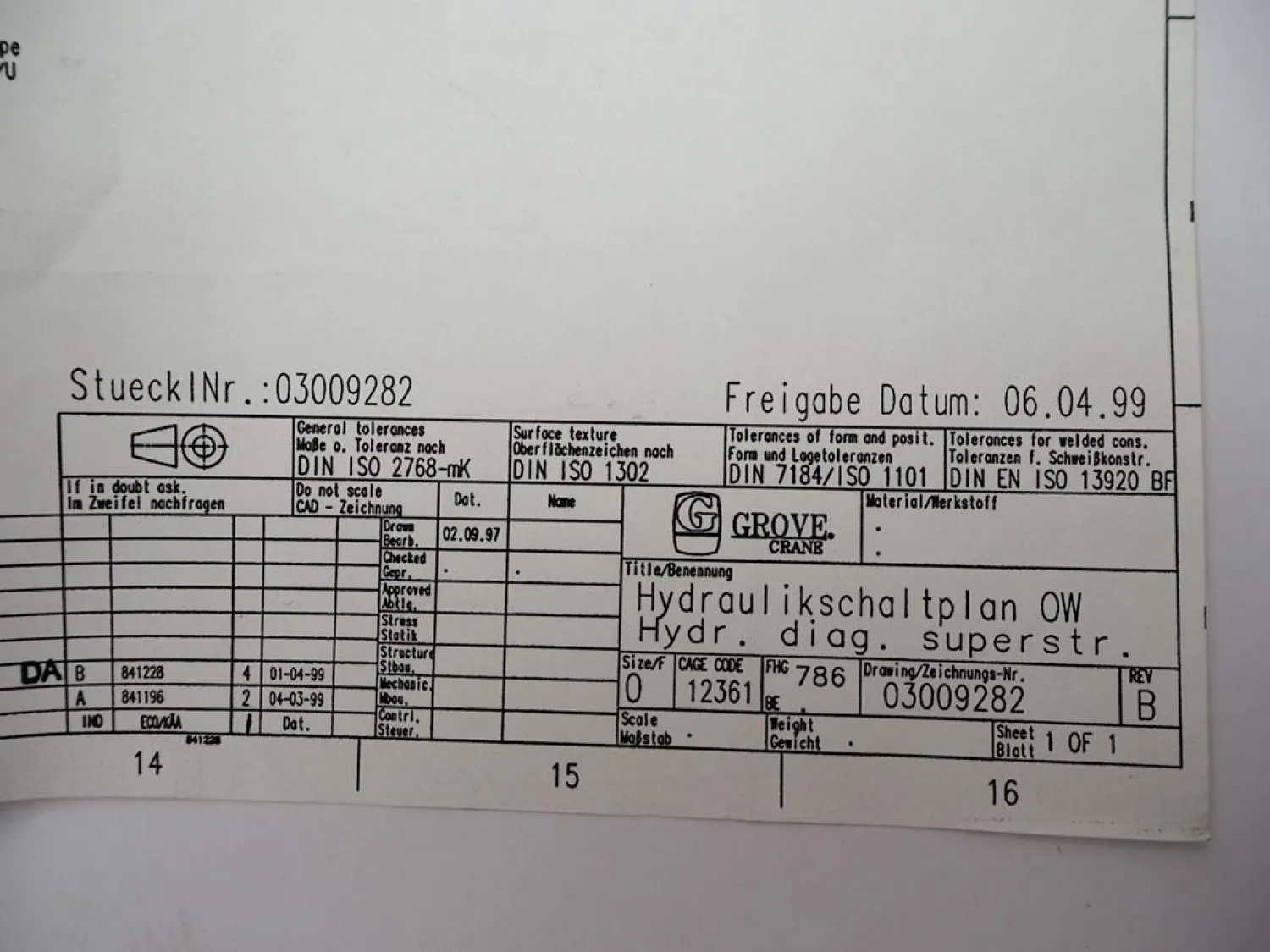 Grove GMK 5180 Mobilkran Schaltplan Elektrik Hydraulik Druckluft ca. 1997/99
