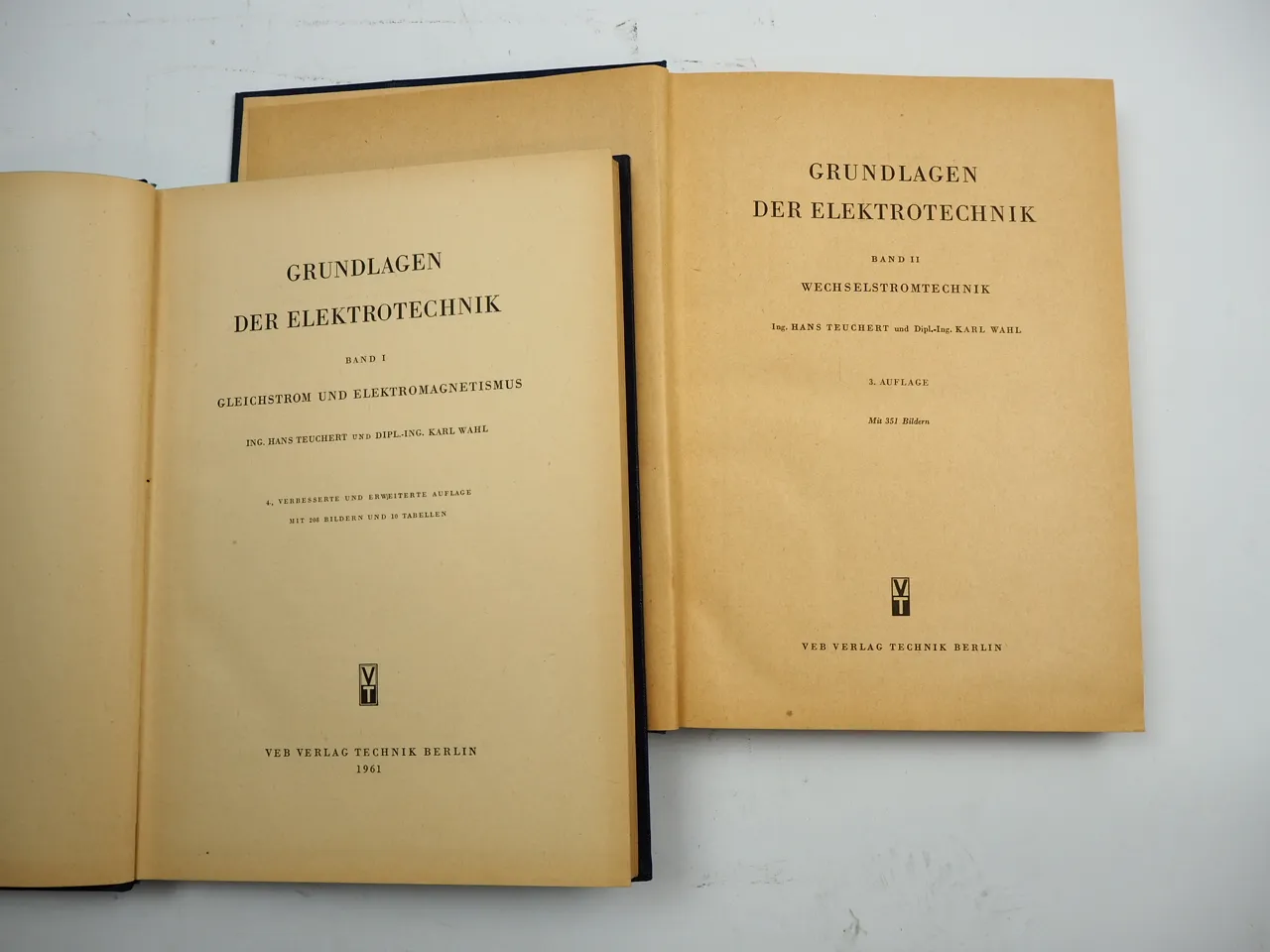 Grundlagen der Elektrotechnik Band 1 und 2 Fachbuch Teuchert Wahl 1959/60