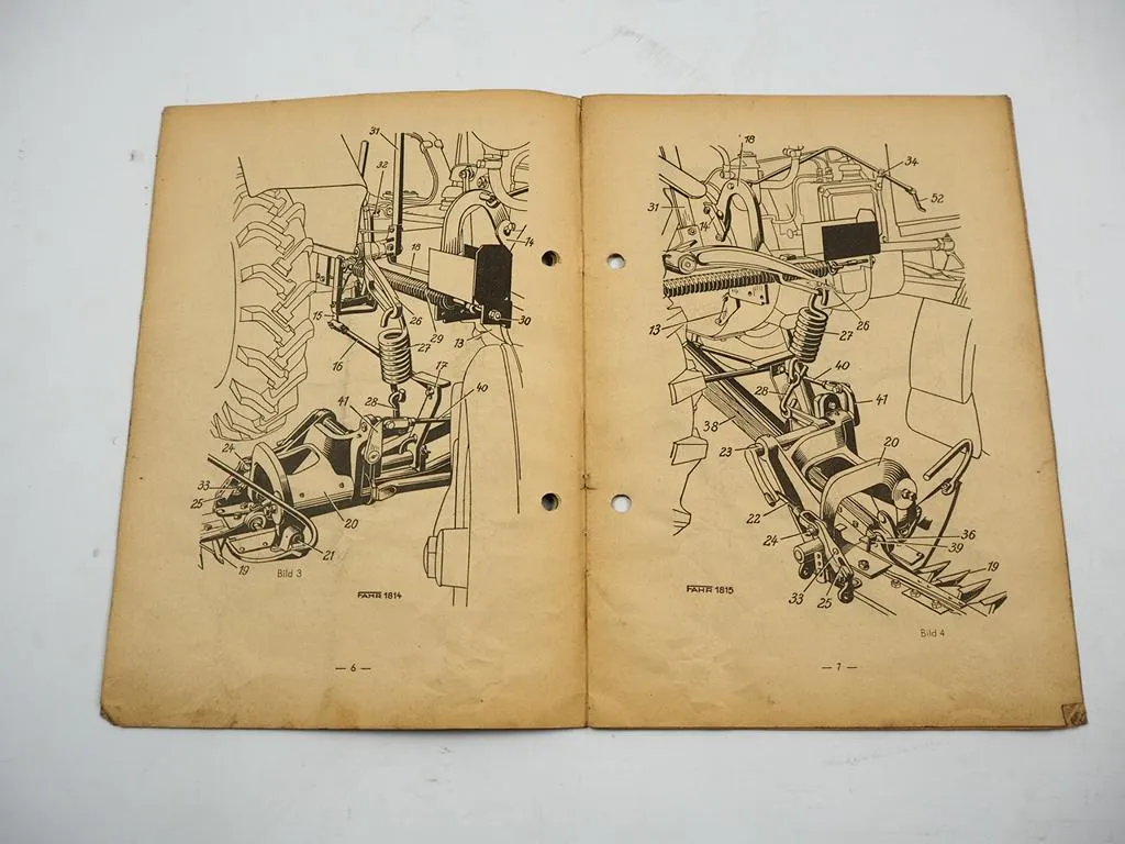 Güldner A15 Schlepper Mähwerk Fahr SMW D17 /1G Anbau Ersatzteilliste 1951