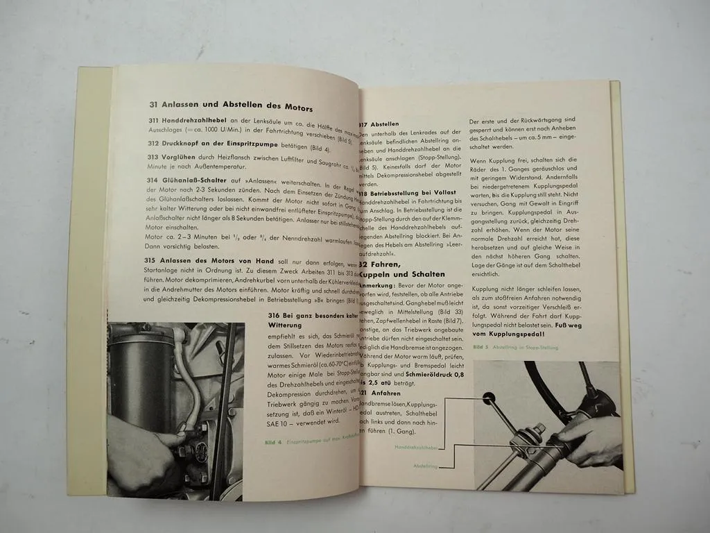 Güldner ALD Dieselschlepper Betriebsanleitung Bedienungsanleitung ca. 1955