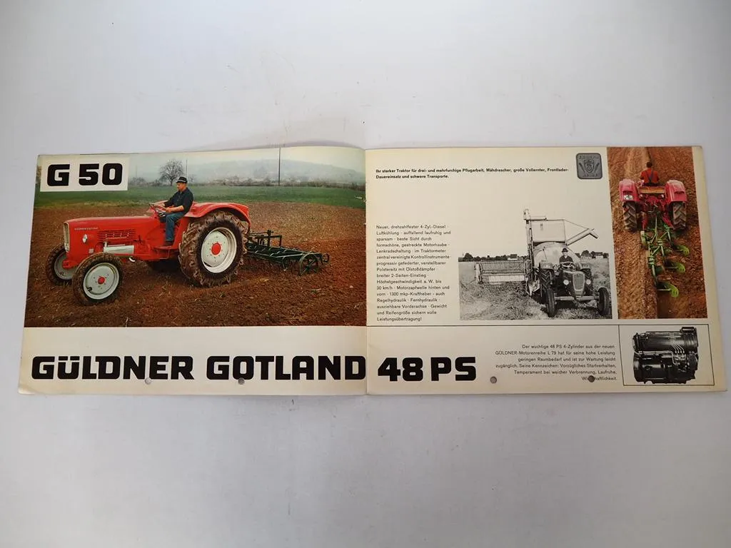 Güldner Europa Reihe Gotland Toledeo Burgund Tessin Spessart Traktor Prospekt