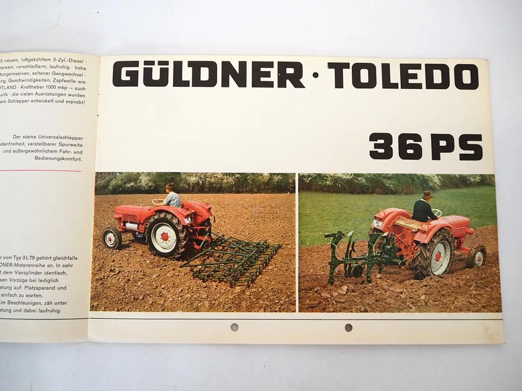 Güldner Europa Reihe Gotland Toledeo Burgund Tessin Spessart Traktor Prospekt