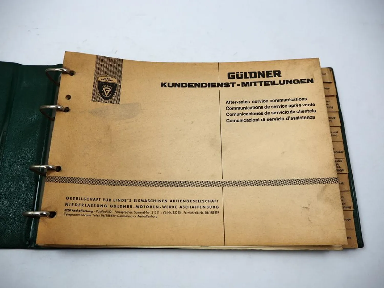 Güldner G15 bis G75 Traktoren Kundendienstmitteilungen Werkstatthandbuch 1964 - 69