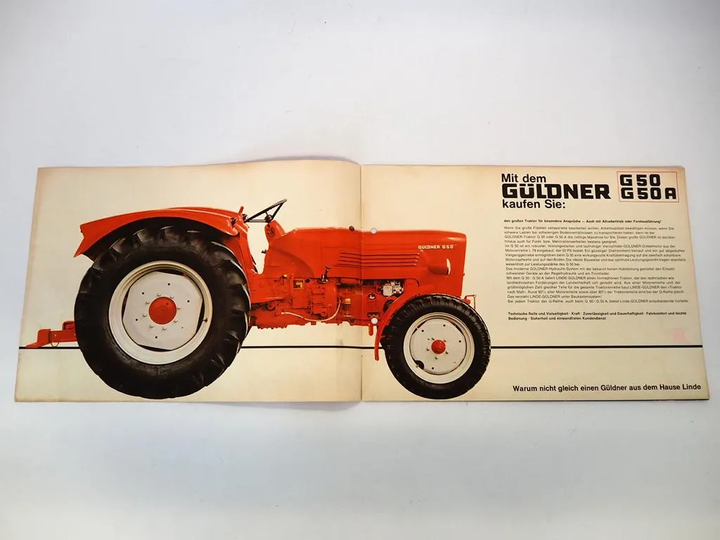 Güldner G50 G50A Dieselschlepper Traktor 50 PS Prospekt 1966