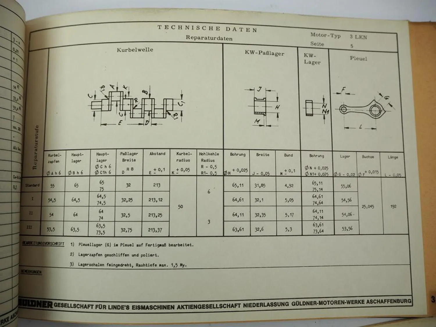 Güldner Motor Technische Daten Werkstatthandbuch 2 3 4 6 L79 GKN LKA LKN - 2D15