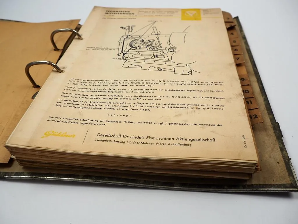 Güldner Technische Mitteilungen Kundendienst 1949 - 1960 Werkstatthandbuch
