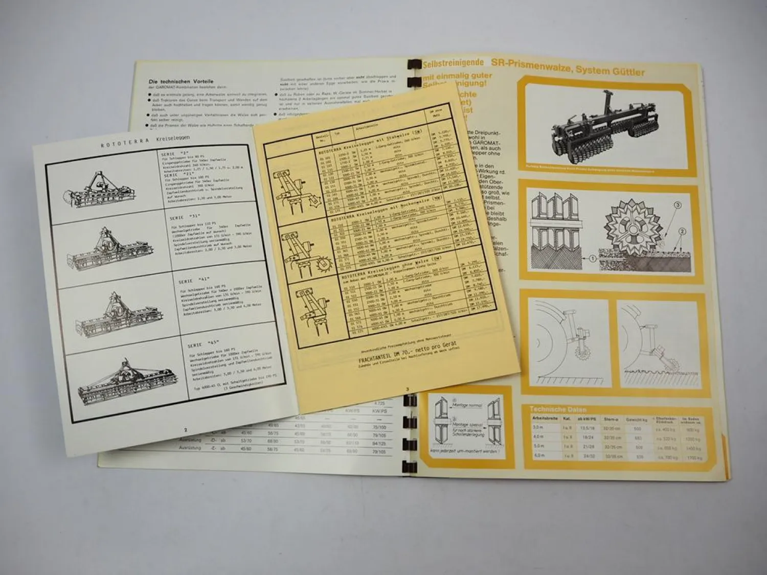 Güttler Garomat Saatbettkombination Prospekt Testbericht Preisliste ca. 1986