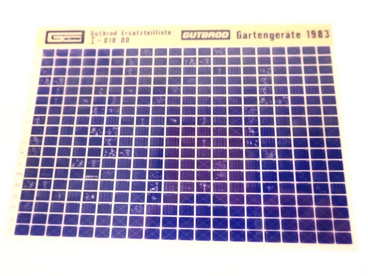 Gutbrod Gartengeräte Golf 1983 - 1996 Ersatzteillisten Microfiches