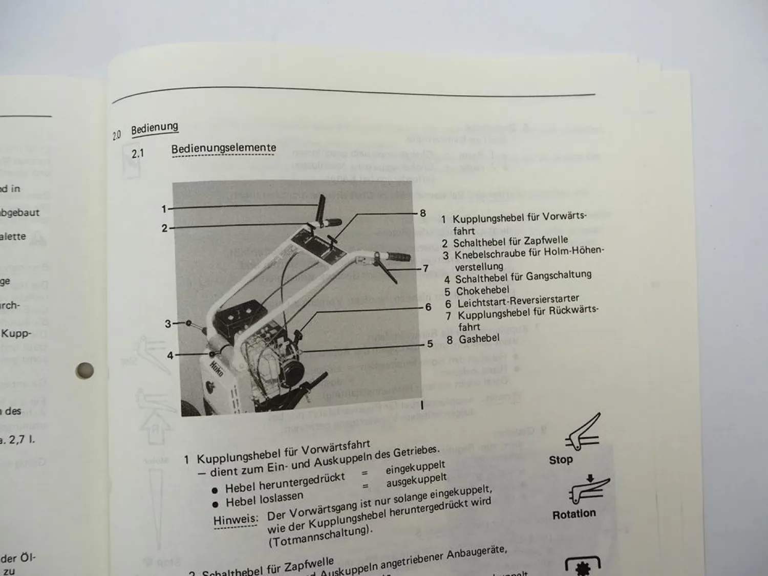 Hako Variette S 3632 Mehrzweckgerät Betriebsanleitung Bedienung 1980/90er Jahre