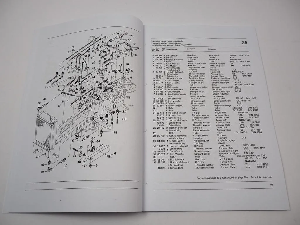Hakotrac 3800D Hydrostatic Ersatzteilliste 1995