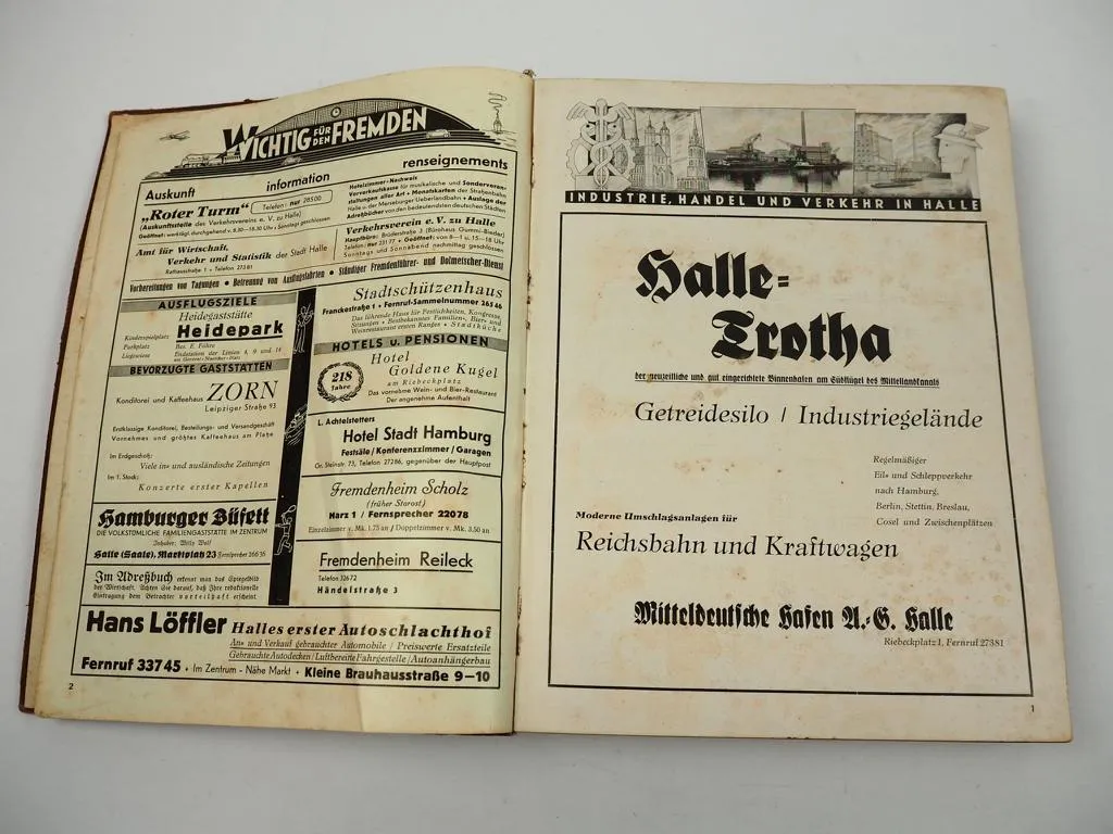 Hallesches Adressbuch Verzeichnis der Stadt Halle Saale 1938