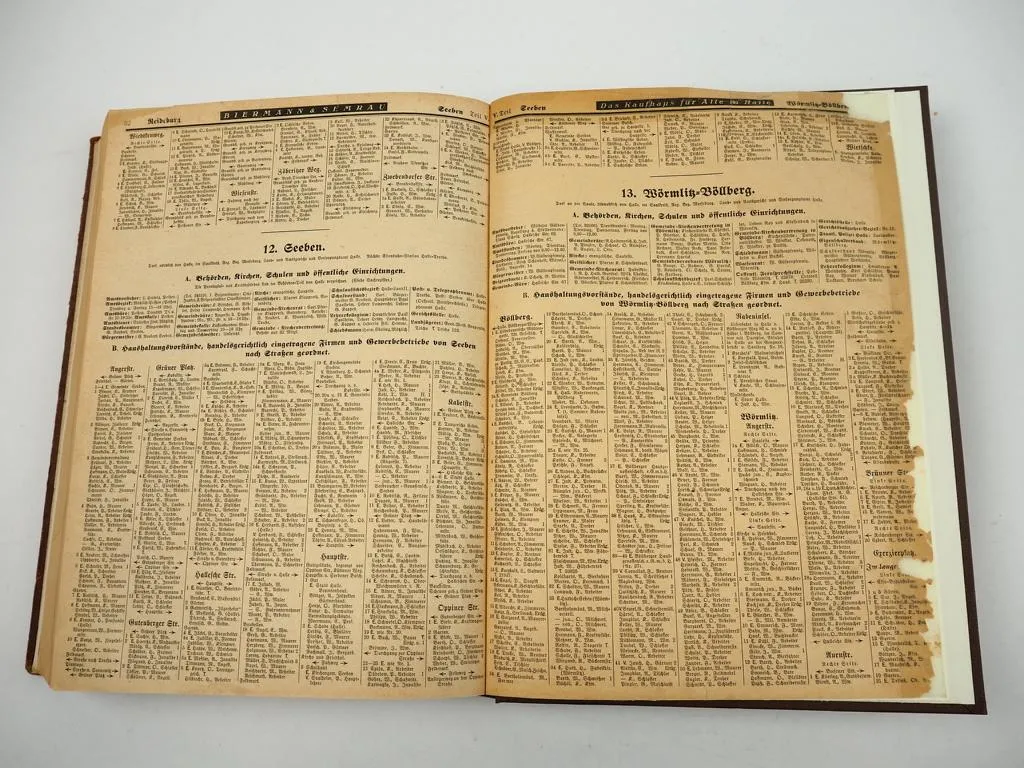 Hallesches Adressbuch Verzeichnis der Stadt Halle Saale 1942