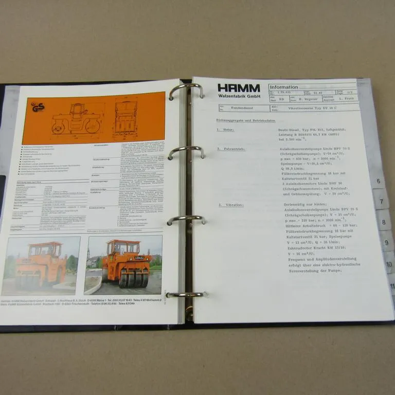 Hamm DV 2 3 6 8 10 HD 85 GRW 10 15 30 HW 90 2310 2314 2410 2414