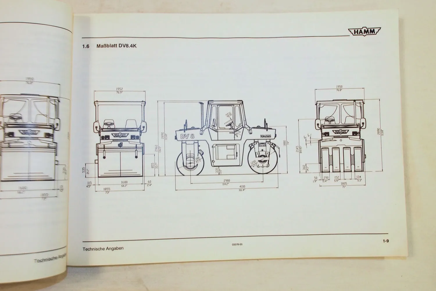 Hamm DV8.41 DV8.42 DV8.4K Bedienungsanleitung Betrieb Wartung Ersatzteilliste