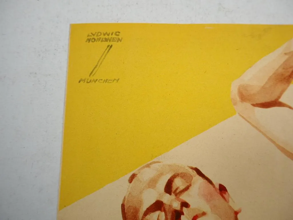 Hanau Höhensonne Prospekt 1937 Sonne nach Wunsch Entw. Ludwig Hohlwein