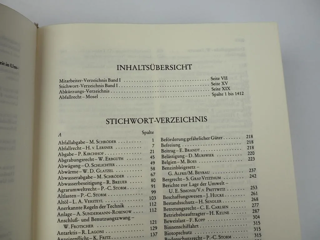 Handwörterbuch des Umweltrechts HdUR, Bd. 1+2, 1994