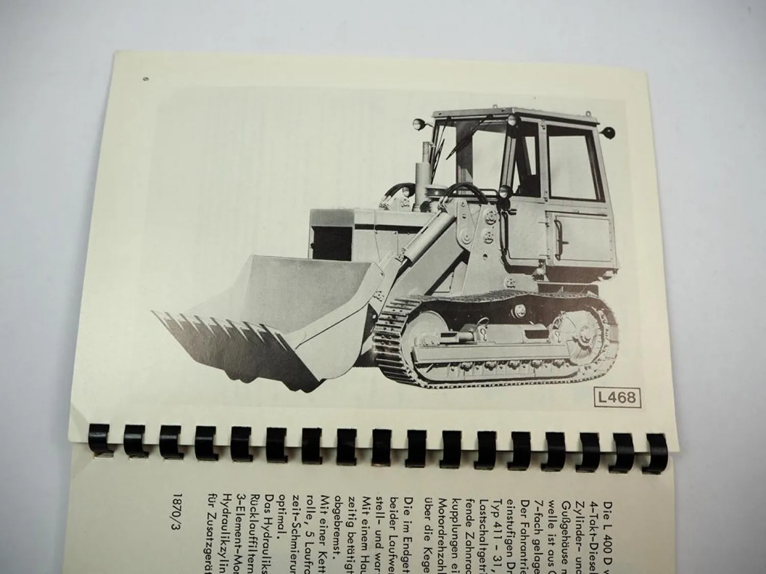 Hanomag 400C L400D Laderaupe Betriebsanleitung Bedienung Wartung 1983