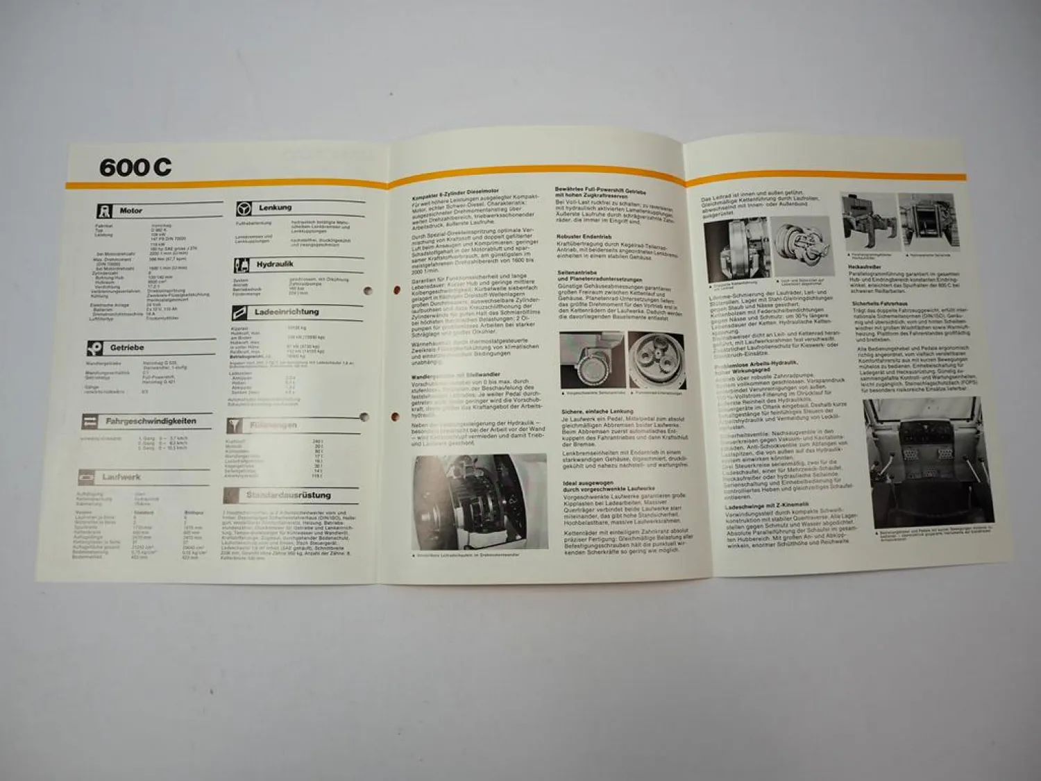 Hanomag 600C Laderaupe 147 PS Prospekt 1980