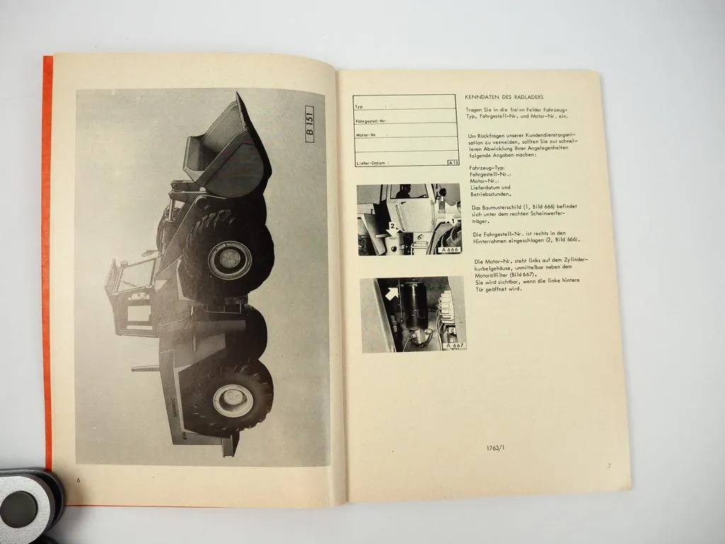 Hanomag B18 C Radlader Betriebsanweisung Wartung Schaltplan 1973