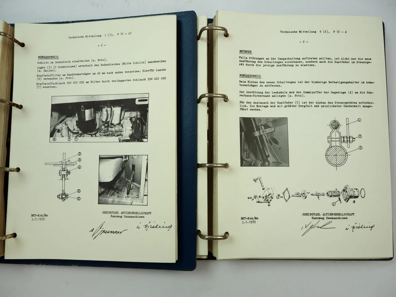 Hanomag B6 - B16 B11c B14c K5b - K16 Technische Mitteilungen 1972