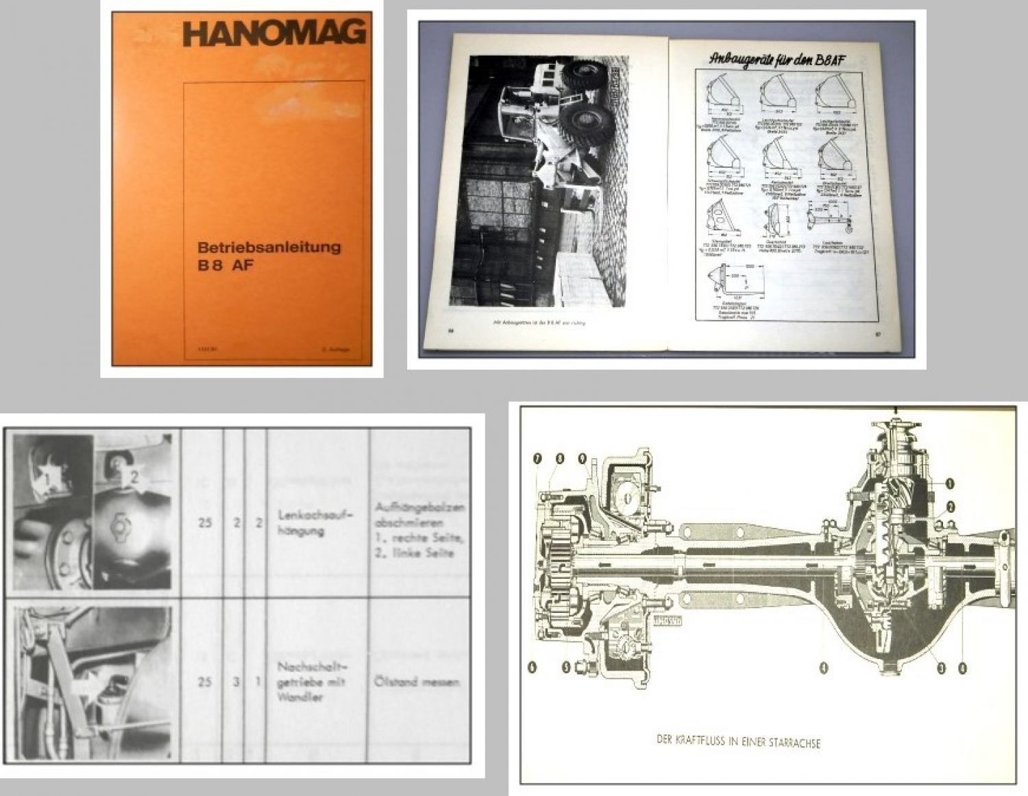 Hanomag B8 AF Radlader Betriebsanleitung Bedienung ...