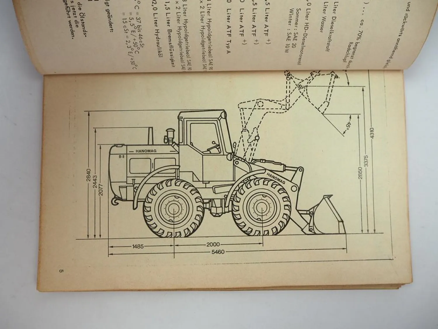 Hanomag B8 Serie B Radlader Betriebsanleitung Bedienung Wartung Schaltplan 1967