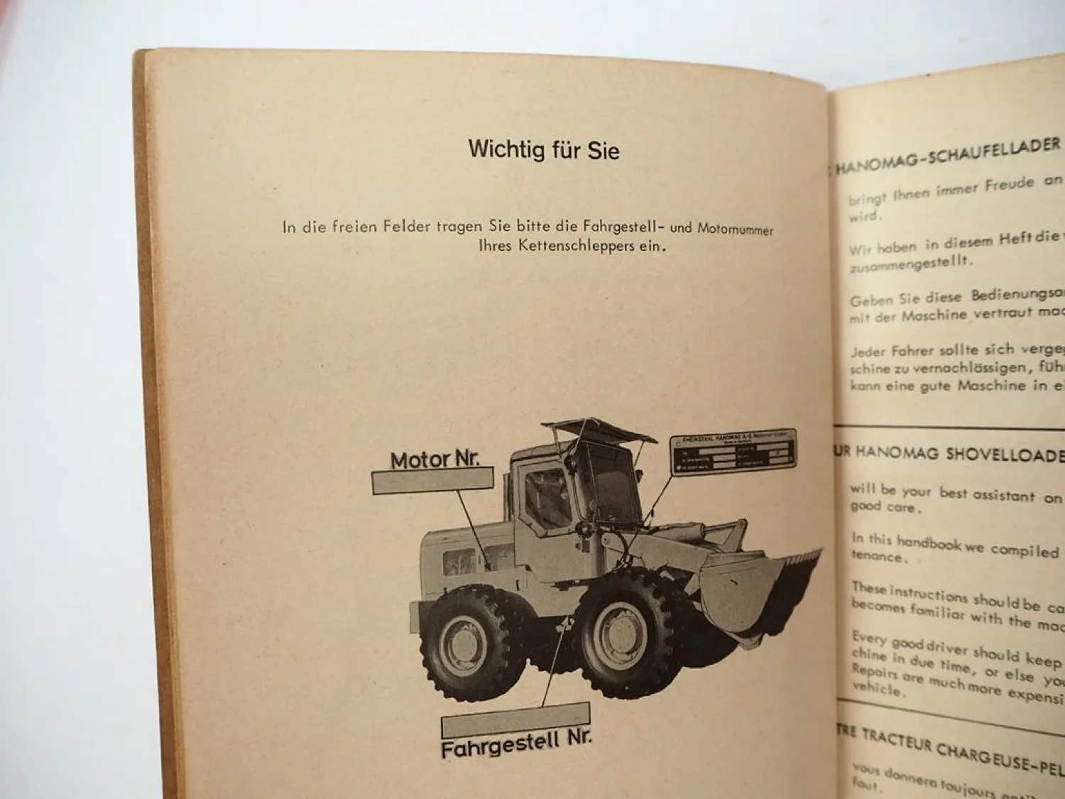 Hanomag B8 Serie B Radlader Betriebsanleitung Wartung Schaltplan 1967