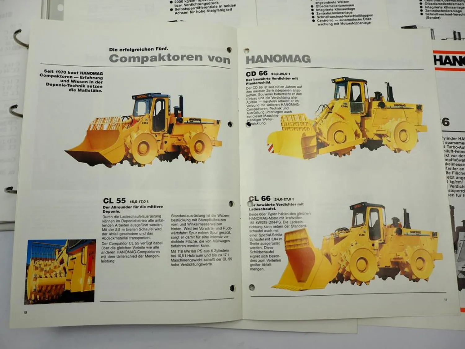 Hanomag Deponietechnik Verkaufshandbuch mit ca. 18x Prospekt 1990