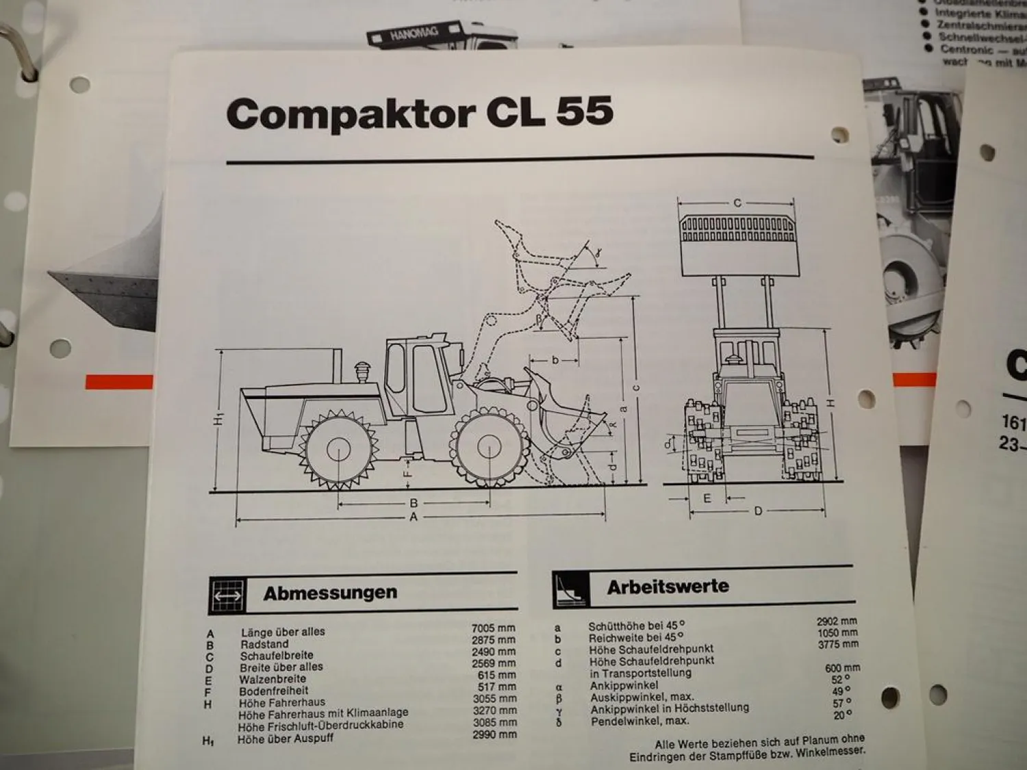 Hanomag Deponietechnik Verkaufshandbuch mit ca. 18x Prospekt 1990
