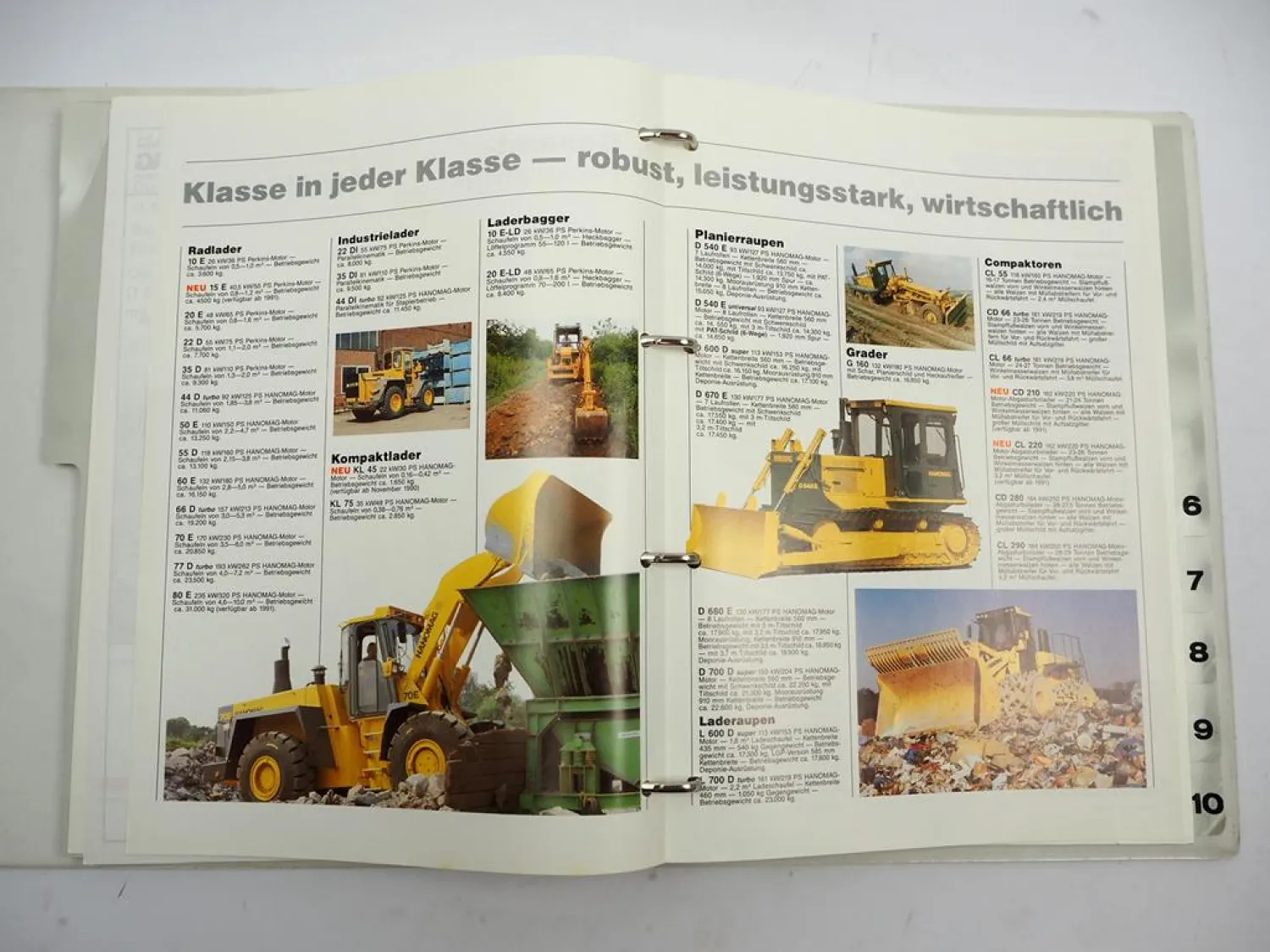 Hanomag Deponietechnik Verkaufshandbuch mit ca. 18x Prospekt 1990