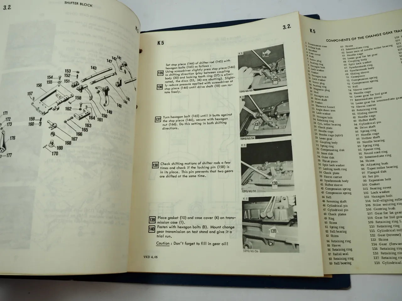 Hanomag K5 Crawler Tractor Repair Instructions Chapt 3.2