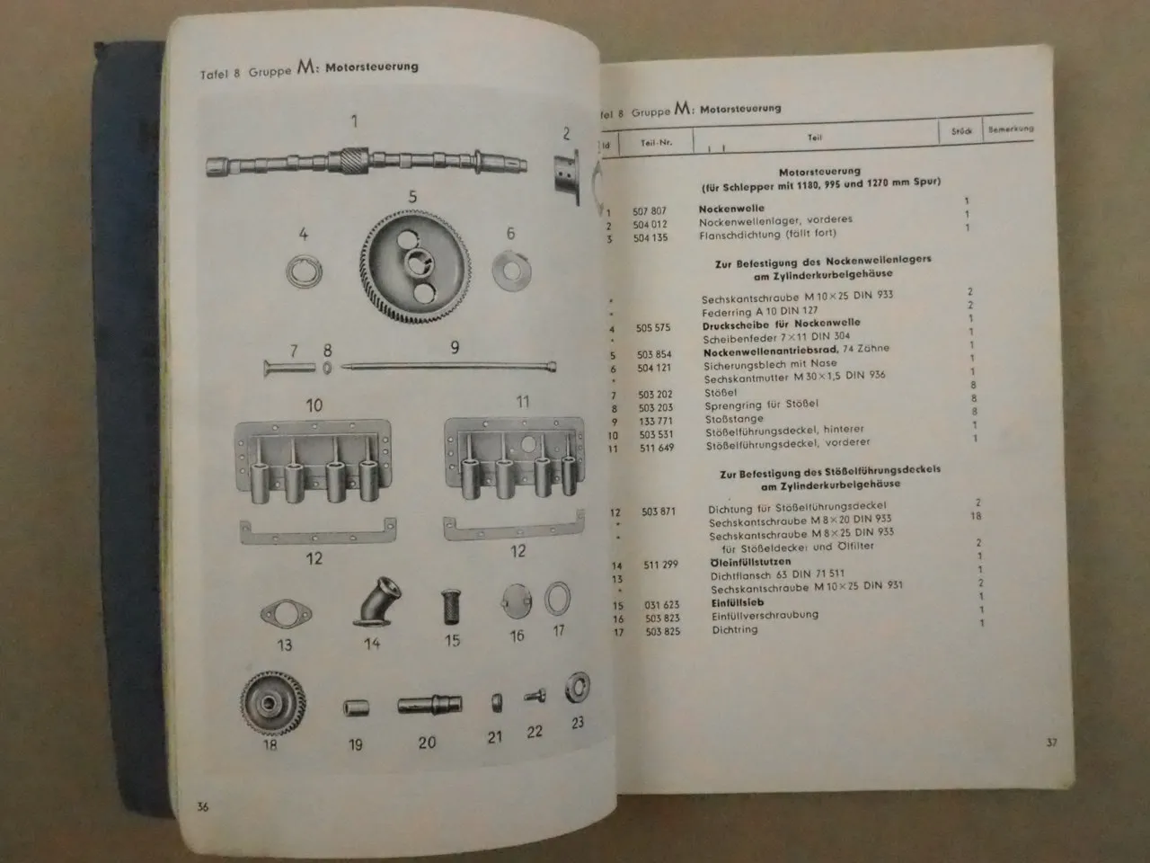 Hanomag K55 K55W K55S K55E K55EW Kettenschlepper Ersatzteilliste 1954