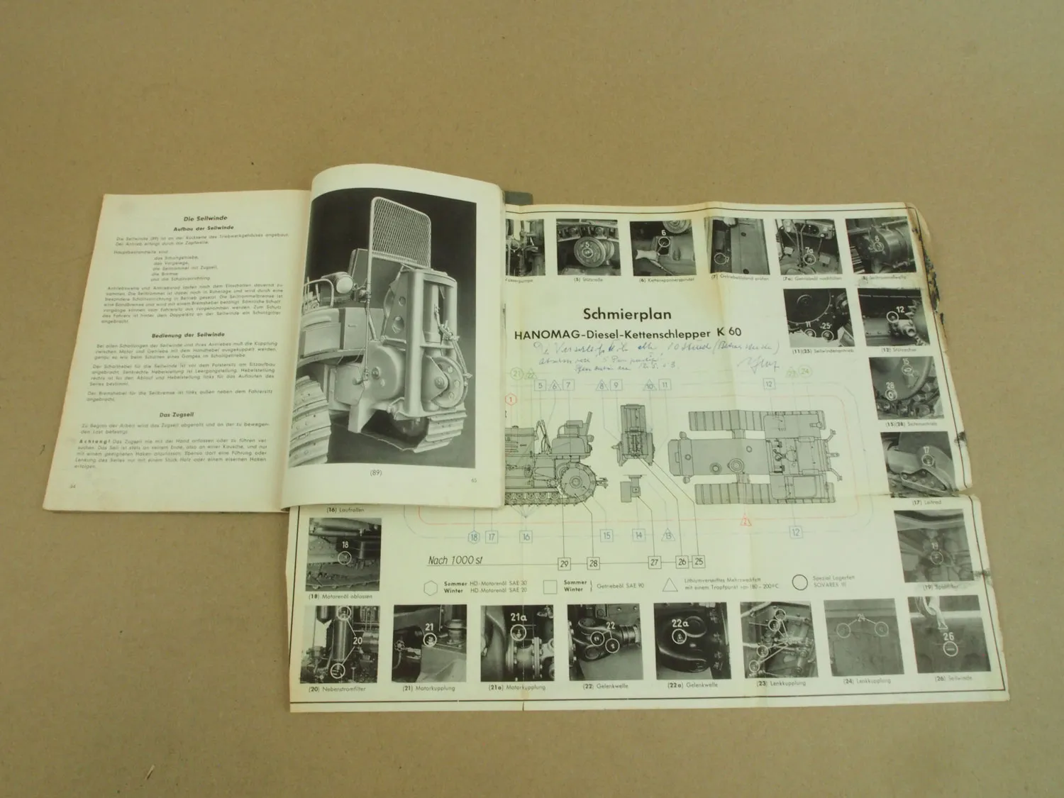 Hanomag K60 Schlepper Betriebsanleitung 1956
