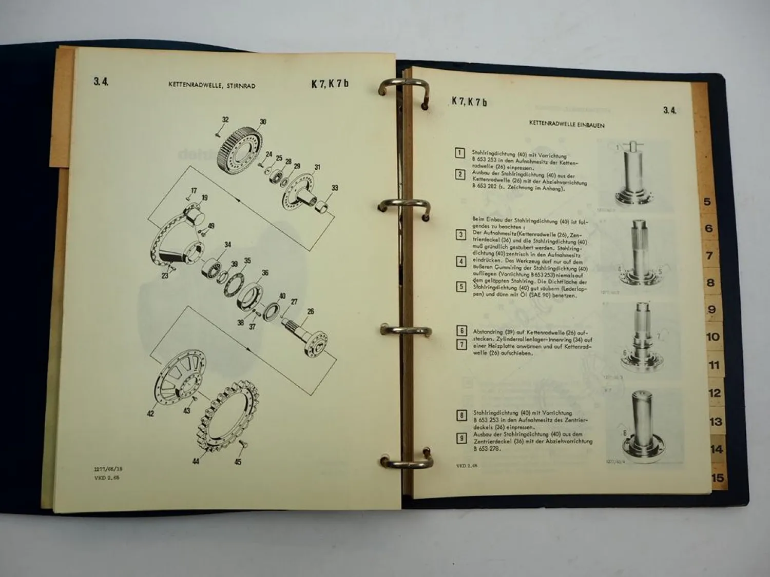 Hanomag K7 K7b Baumaschinen Laderaupe Werkstatthandbuch 1965