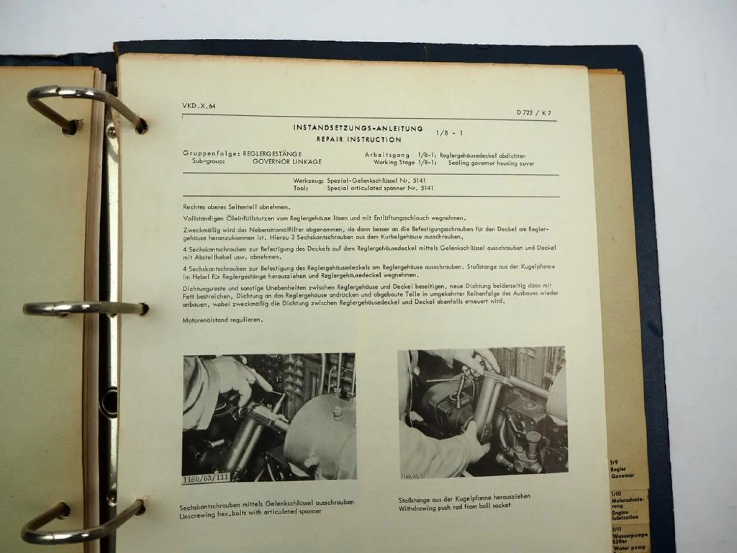 Hanomag K7 Werkstatthandbuch 1964 Repair Instruction