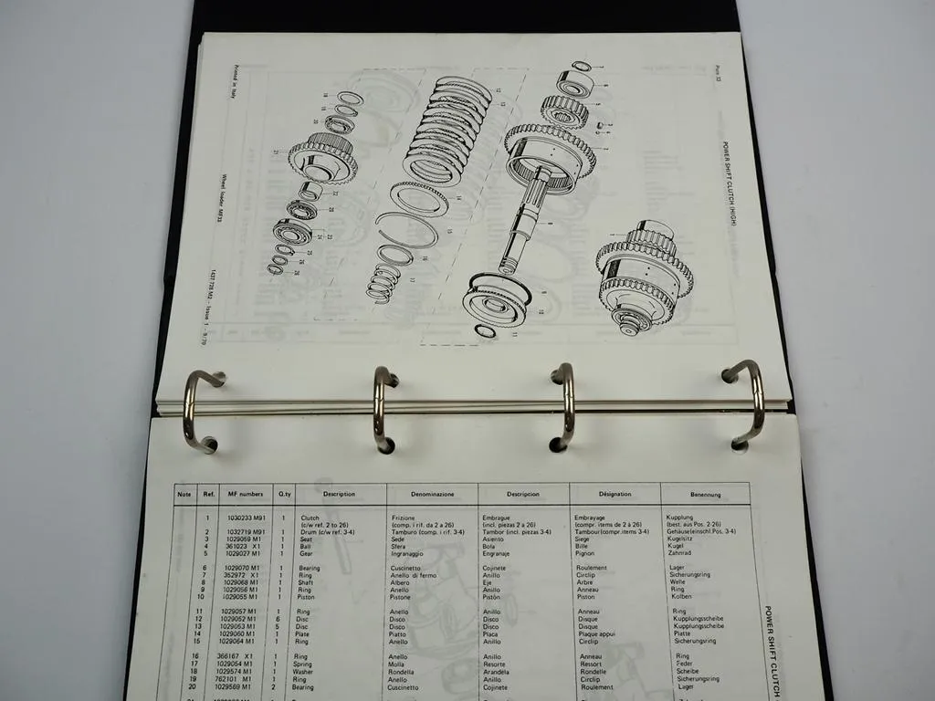 Hanomag Massey Ferguson MF 33 Radlader Ersatzteilliste Ersatzteilkatalog Parts List