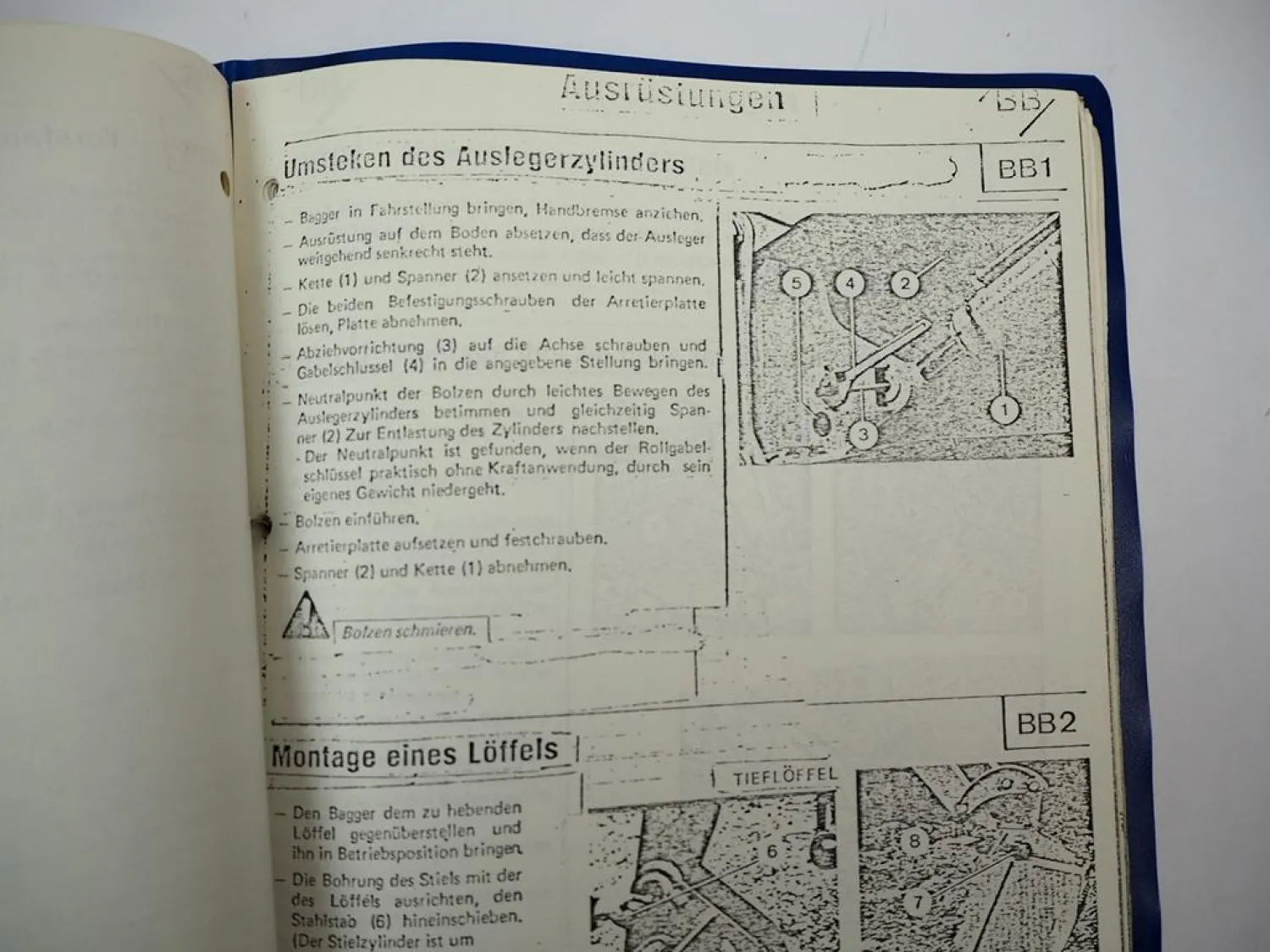 Hanomag P14CK Hydraulikbagger Pingon Prospekt Schulungshandbuch Wartung ca. 1980