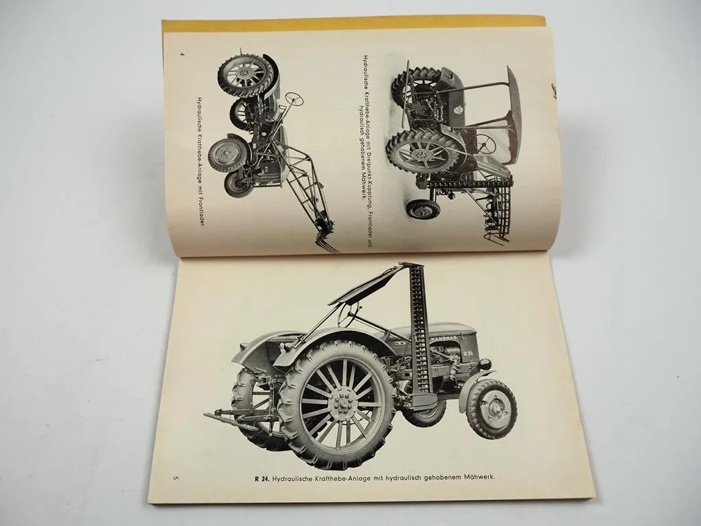 Hanomag R12 R24 Hydraulische Anlage im Radschlepper Bedienung Wartung 1955