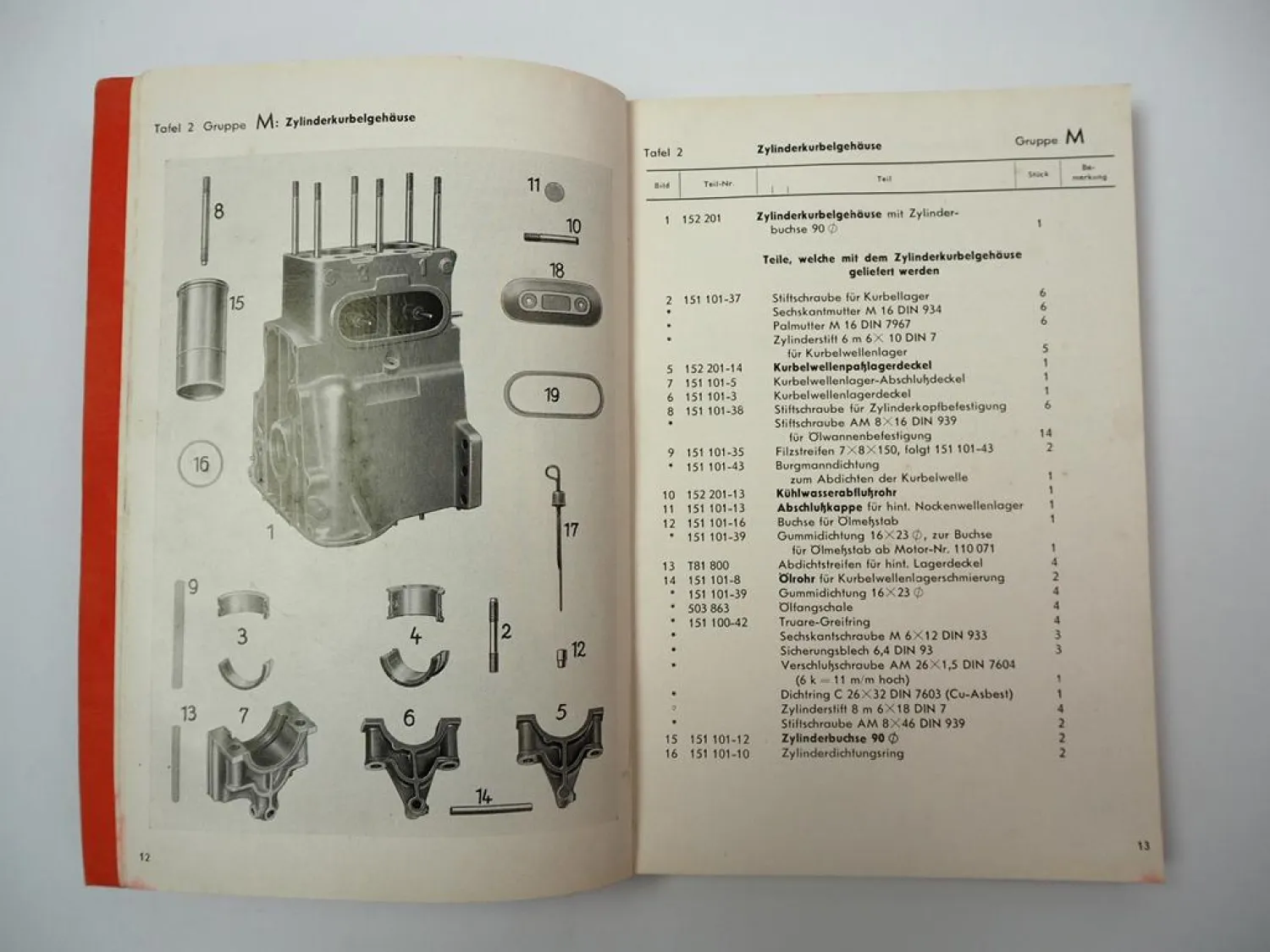 Hanomag R16 Radschlepper Betriebsanleitung Ersatzteilliste 1956/55
