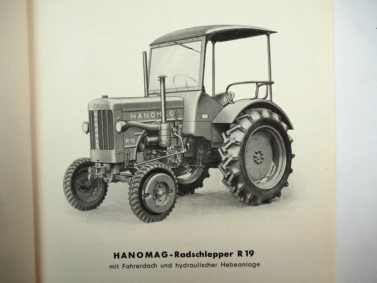 Hanomag R19 Radschlepper Betriebsanleitung Bedienungsanleitung 1956