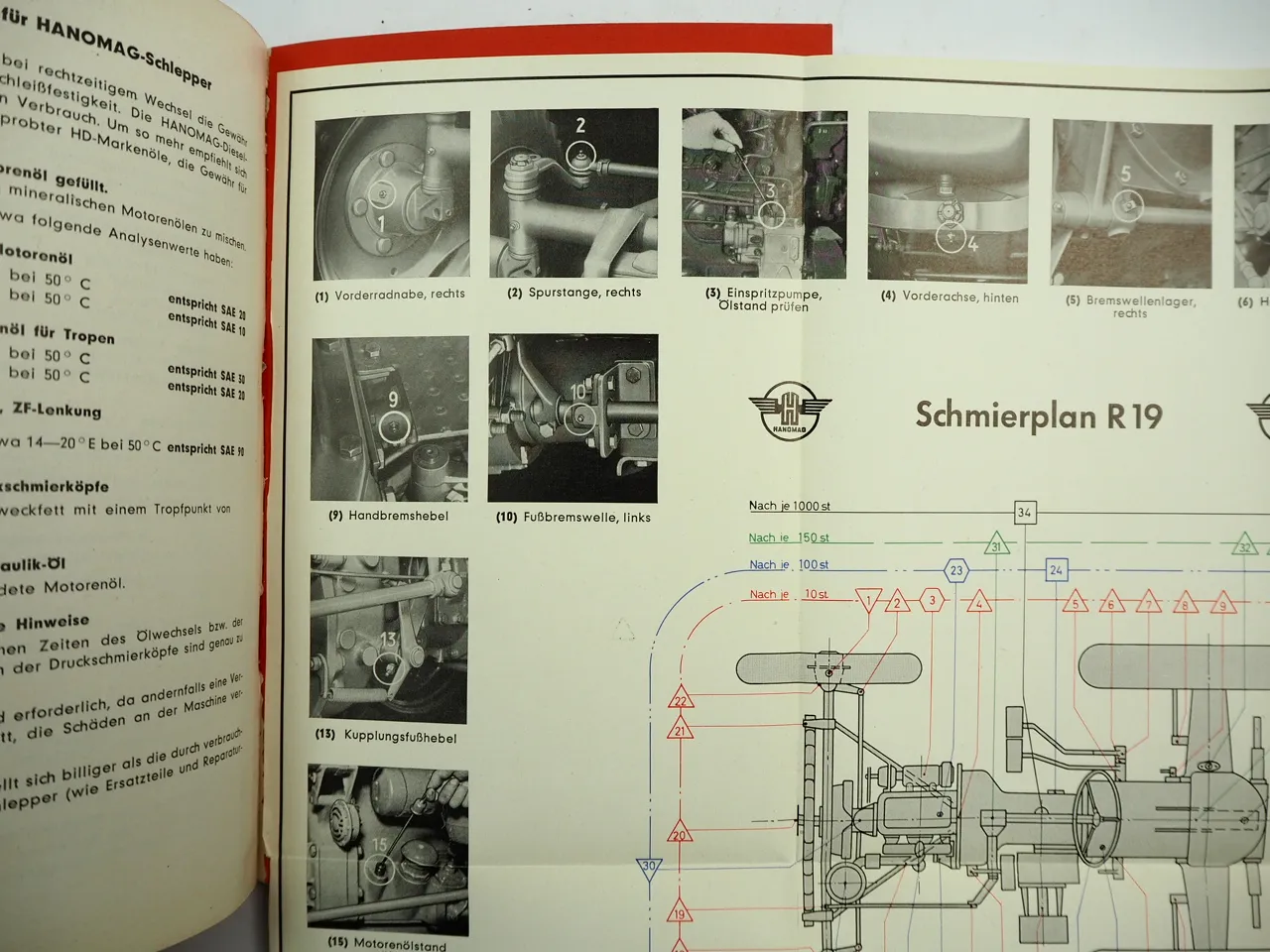 Hanomag R19 Radschlepper Betriebsanleitung Bedienungsanleitung 1956