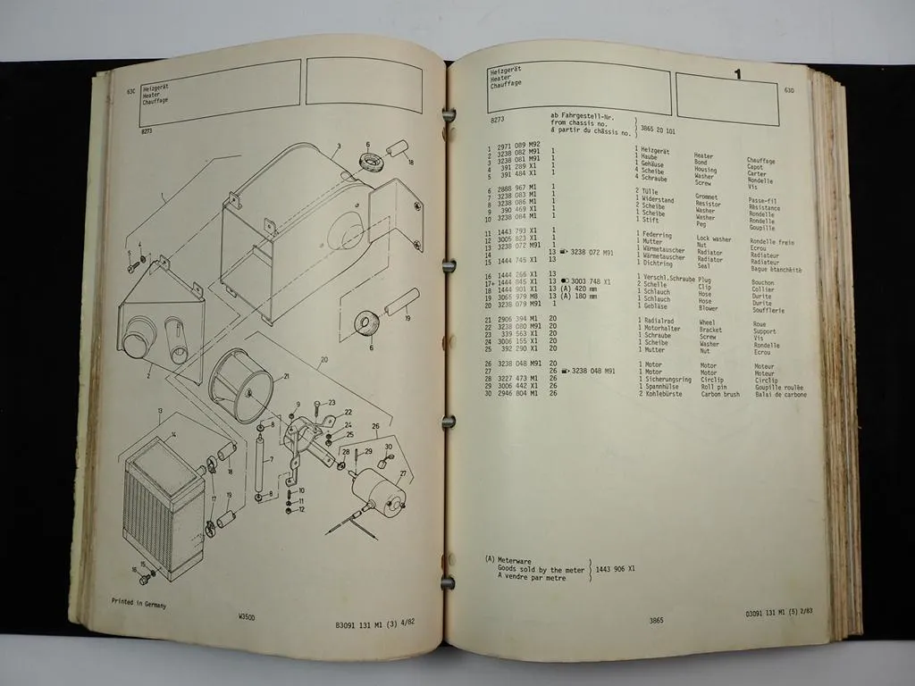 Hanomag W350D Mobilbagger Ersatzteilliste Ersatzteilkatalog Parts List 1981/84