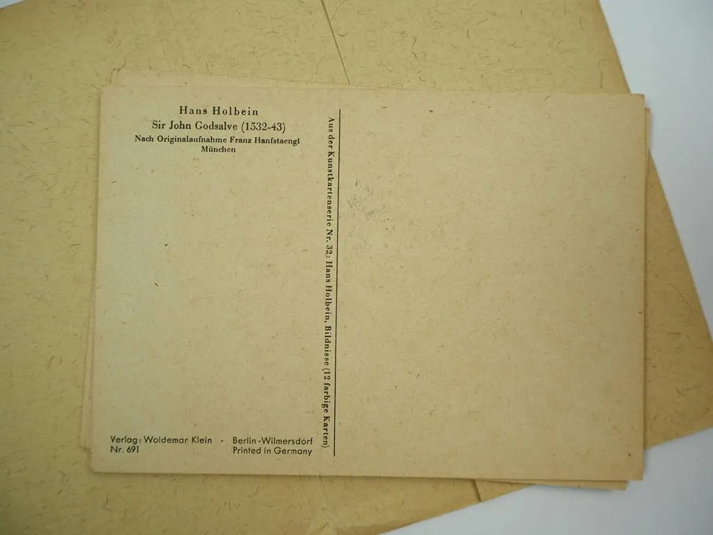 Hans Holbein Bildnisse 12 Postkarten Das farbige Meisterwerk Serie 32 WKV Woldemar Klein Verlag Berlin