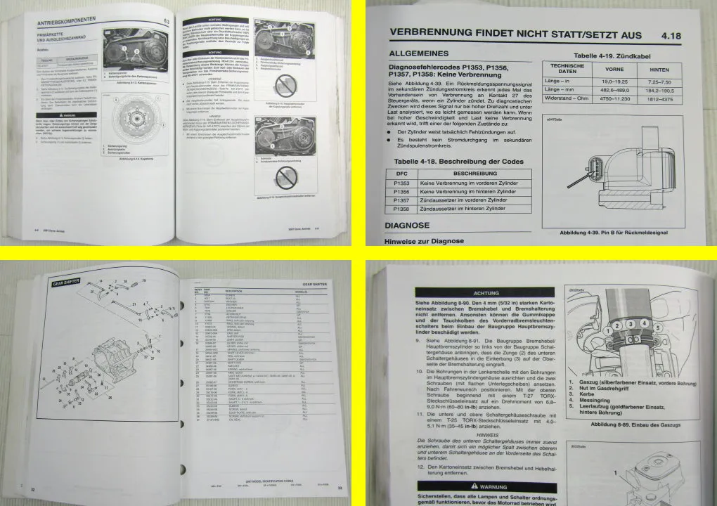 Harley Davidson DYNA Glide FXD Werkstatthandbuch Diagnose Parts List 2007