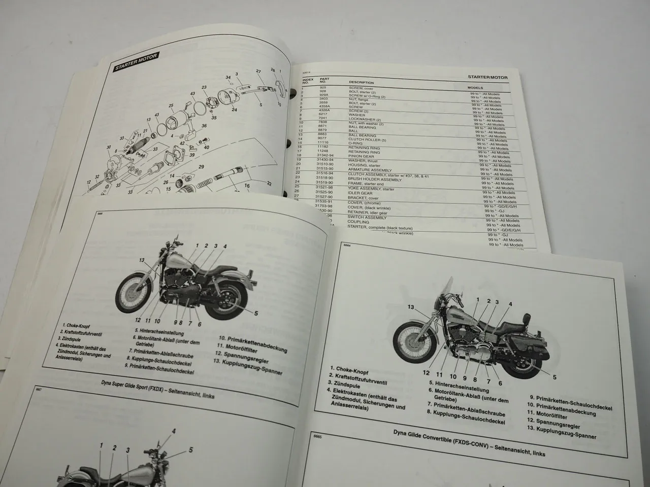 Harley Davidson DYNA Glide FXD 1999 Werkstatthandbuch und Parts List