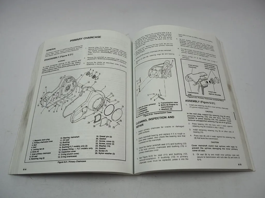 Harley Davidson FLT FXR FXL FLH 1991 and 1992 5 Speed 1340cc Service Manual