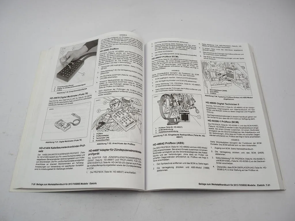 Harley Davidson FXSBSE CVO Breakout 2013 Nachtrag Werkstatthandbuch Diagnose