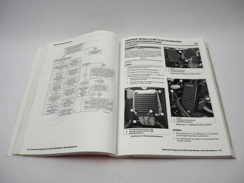 Harley Davidson FXST FLSTC FXSTB FLSTN FLSTF FXCWC 2009 Diagnose Elektrik